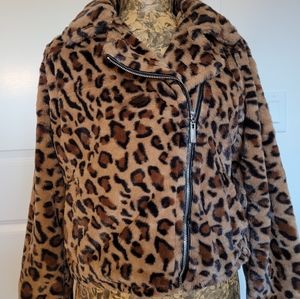 Leopard Faux fur Jacket